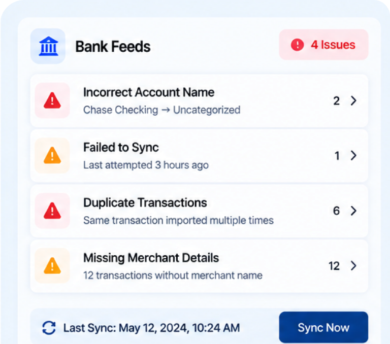 Bank-Feed Errors